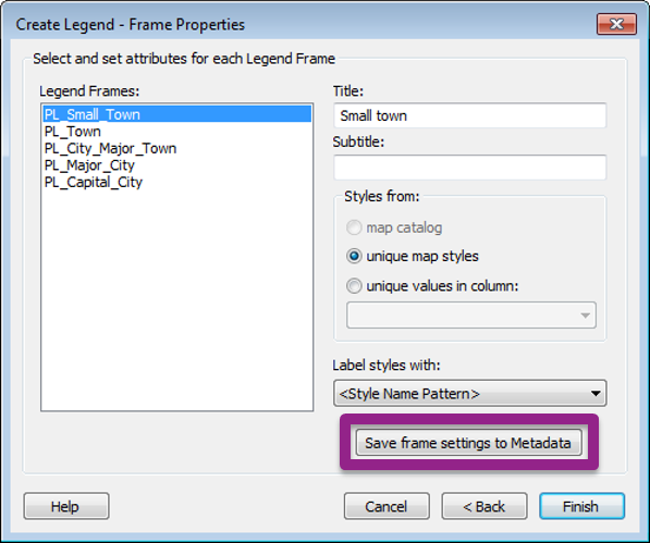 Intro to Layout Designer-Legend metadata